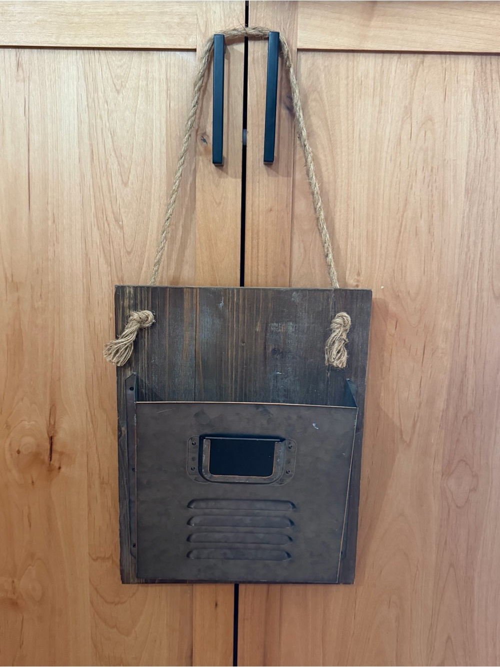 Rustic Wall-Mount Storage Pocket